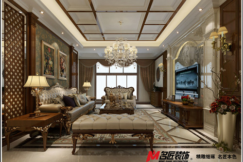 德陽(yáng)市天悅灣.美式風(fēng)格別墅裝修案例