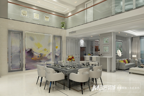 珠海市萬科海上城市現(xiàn)代簡約風格復式裝修案例